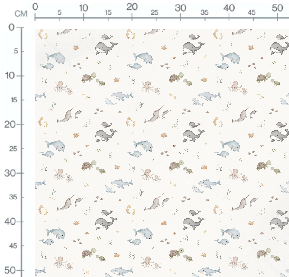 Sea Life OffWhite by Autumn River Studio
