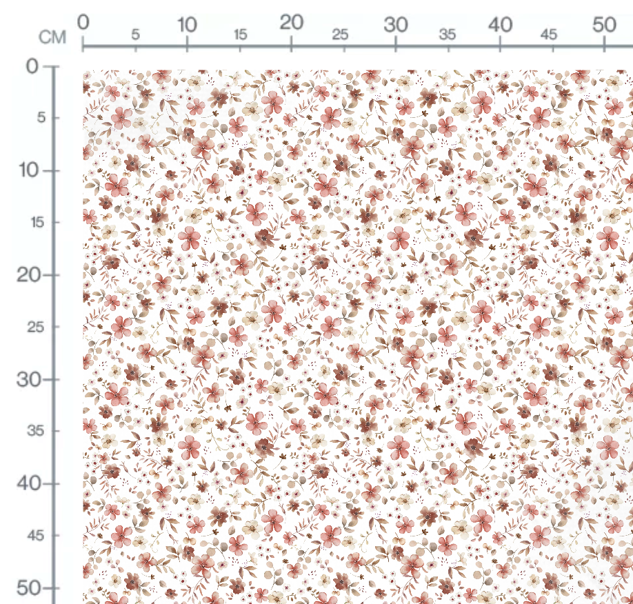 Floral Lotta Red White Medium by Autumn River Studio