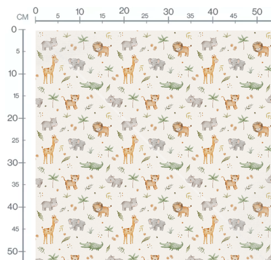 Safari Animals Cream by Autumn River Studio