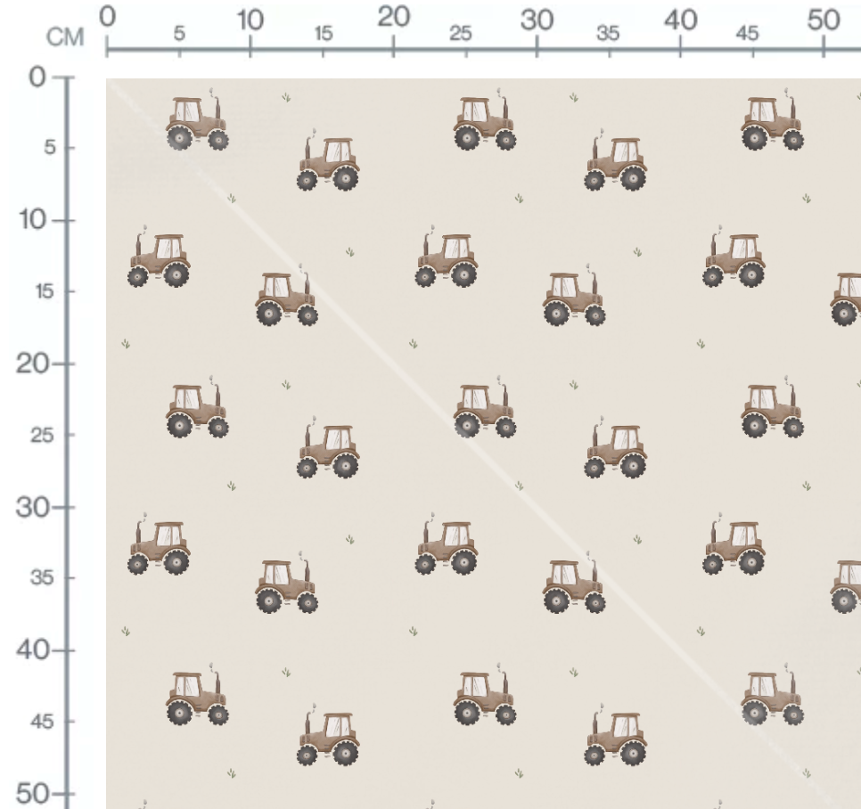 Brown Beige Tractor by Autumn River Studio