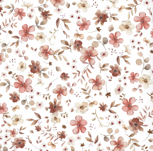 Floral Lotta Red White Medium by Autumn River Studio