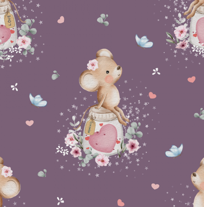 Mouse Collecting Love Berry by Autumn River Studio