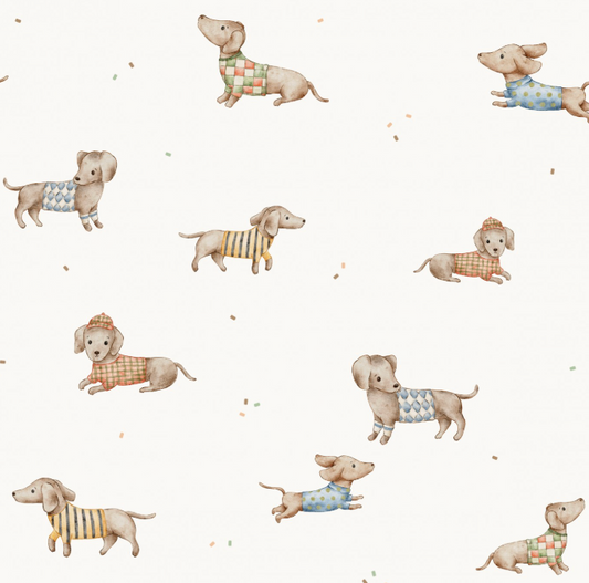 Dachshund Multi OffWhite by Autumn River Studio