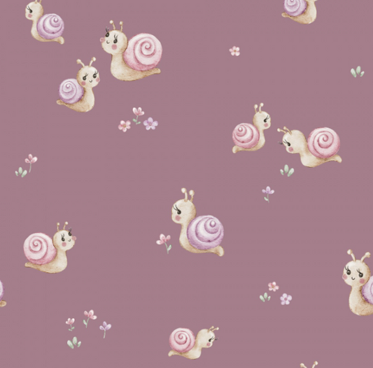 Girl Snails Grape Medium by Autumn River Studio