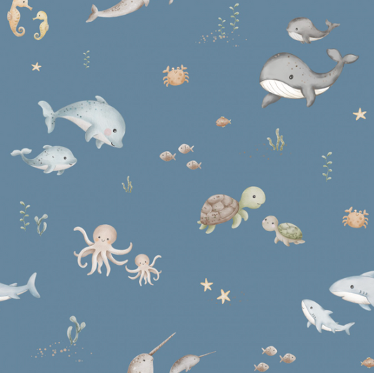 Sea Life Blue by Autumn River Studio