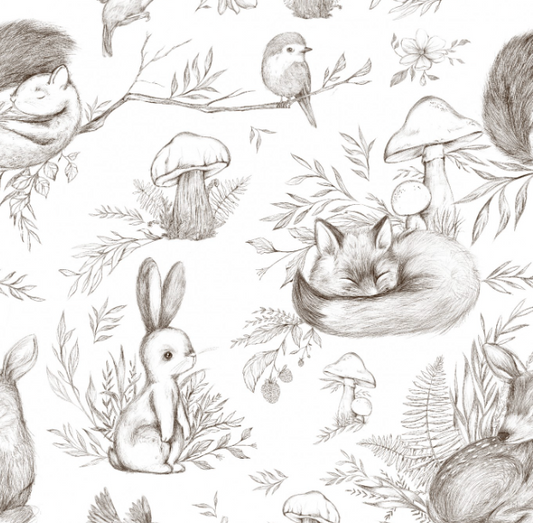 Sketchy Forest Animals by Pookys World