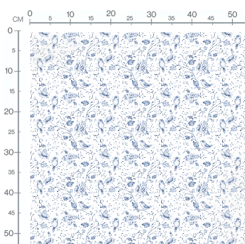 Floral Birds small blue by Pookys World